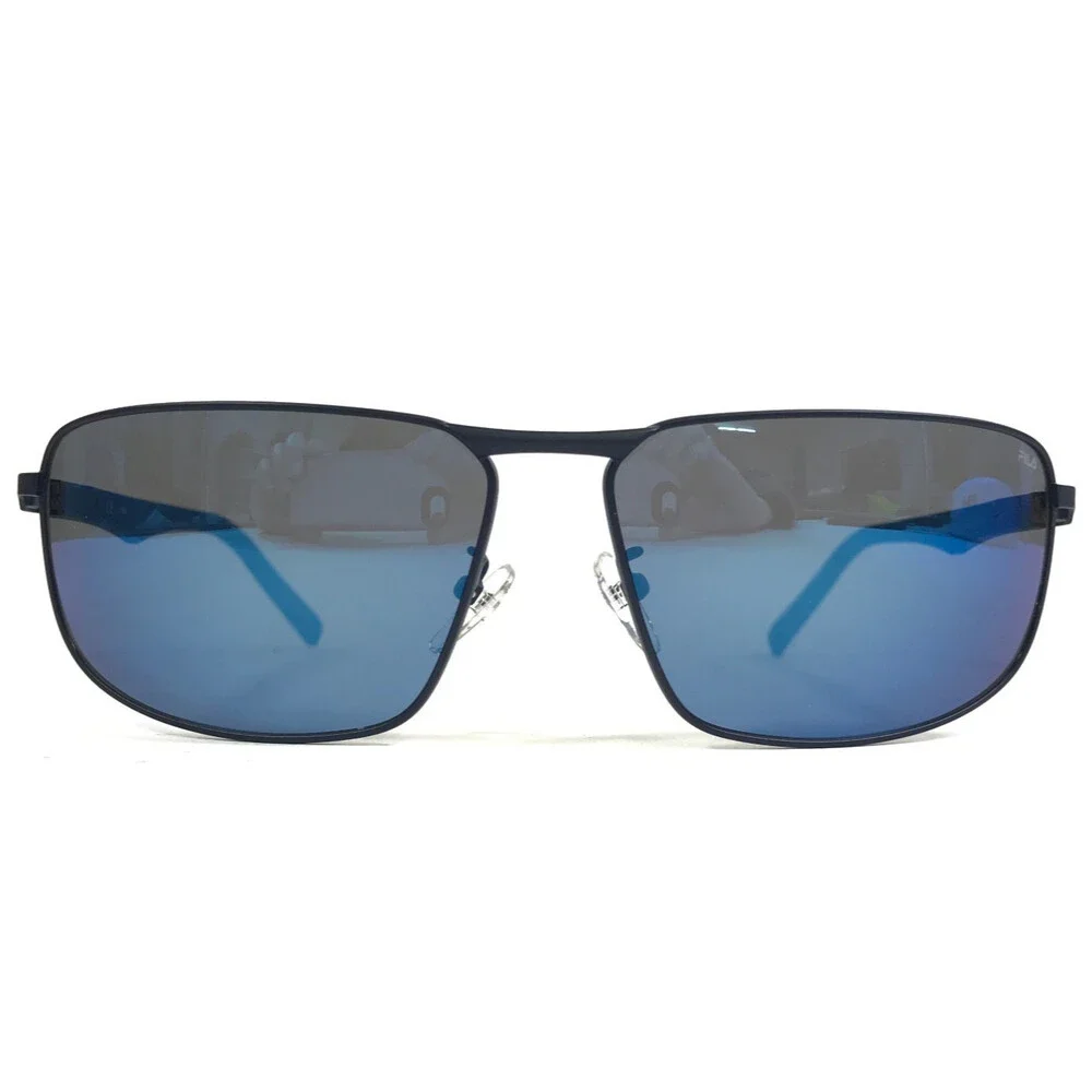 Fila Sunglasses SFI446 COL.696B Matte Blue Frames with Smoke Blue Mirror Lenses